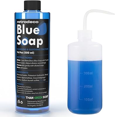 Ultra concentrated blue soap tincture Retodeco of 16.9 Oz USP: Make 1.3 gallons of blue soap with a soft XL bottle of 16.9 Oz for skin and piercings, better than green soap.. Shop across categories at DIAYTAR NIGERIA with the confidence of affordable prices and delivery within 8 days.