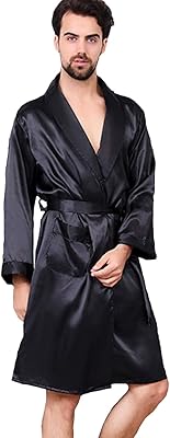 Long Silk Boot in V -neck for men haseil, light kimono roof.. Your shopping dreams realized through DIAYTAR NIGERIA's affordable platform with reliable delivery times.