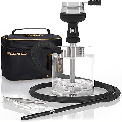 Portable hookah set with everything - hookah in Yado acrylic with large hookah coal support, heat controller - set of hookah bowls in black silicone.. Shop with purpose at DIAYTAR NIGERIA and receive quality products at budget rates within 8 days.