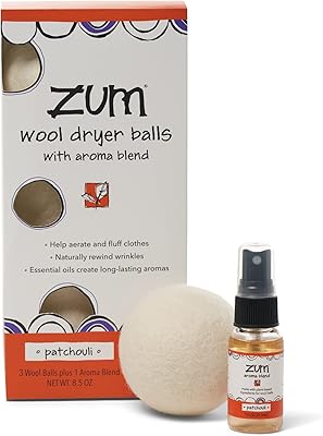 Set of patchouli zum wool drying balls with mixture of perfumes (3).. With DIAYTAR Nigeria, your wishlist becomes reality, fast.