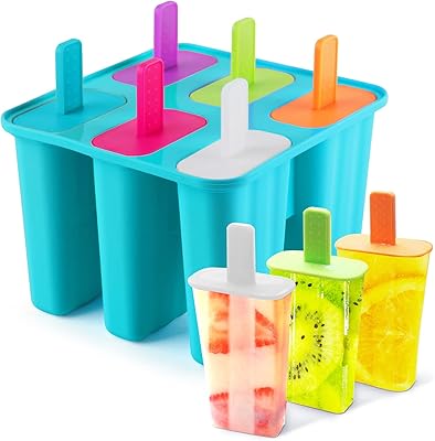 Elegant silicone ice cream, 6 pieces, BPA without BPA, reusable, easy to disassemble for sorbetic (blue).. DIAYTAR NIGERIA: Your one-stop e-commerce destination with affordable prices and nationwide delivery in 5-8 days.