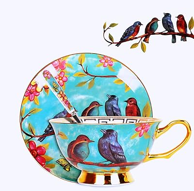 A magnificent set of Chinese coffee cups including a teaspoon a tea and saucer cup.. Experience DIAYTAR NIGERIA, where extensive product variety meets pocket-friendly prices and reliable delivery.