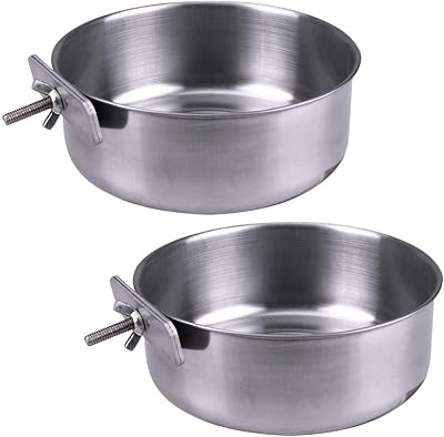 Fixed stainless steel bird feeder Fixed bird feeder suitable for parrots, parakeets, cakes and pigeons - 2 pieces.. DIAYTAR NIGERIA puts thousands of products at your fingertips with affordable prices and delivery within a week.