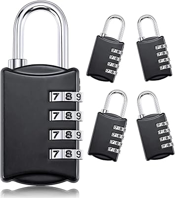 Software lock suitcase lock pack of 4 for gym.. Experience the convenience of one-stop shopping with DIAYTAR NIGERIA's diverse and affordable marketplace.