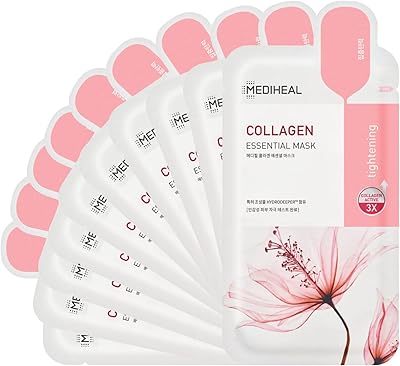Mediheal Official Best Korean Sheet Mask - Essential facial mask with collagen 10 lifting and firming sheets for all skin types, values ​​sets.. Find more for less — only on DIAYTAR Nigeria.
