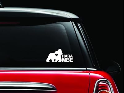 Vinyl sticker CCI Harambe Love Gorilla | Cars, trucks, vans, walls, laptop | White | 5.5 x 3.25 inches | CCI1065.. Fast delivery, fair prices, and full variety — only on DIAYTAR Nigeria.