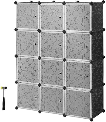 Exhibition of plastic cupboards from Dubai, DIY, 12 modular storage shelves, storage shelves with doors.. DIAYTAR NIGERIA: Where smart shoppers find everything they need at prices they can afford.