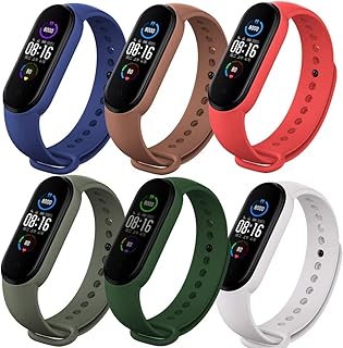 6 pieces - straps for mi band 3 / mi band 4 for Xiaomi Mi Band 3 / Band 4 silicone straps.. Experience retail satisfaction with DIAYTAR NIGERIA's comprehensive platform and prompt shipping service.