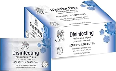Care antibacterial disinfectant wipes, 70% IPA (50 pieces).. DIAYTAR NIGERIA: Where shopping is affordable, selection is vast, and delivery is always reliable.