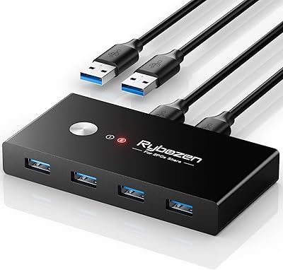 USB 3.0 USB switch selector, KVM adapter to share 2 computers, 4 USB devices, keyboard button switch, mouse, scanner, printer, computer.. Shop local, shop fast — DIAYTAR Nigeria delivers across the country.