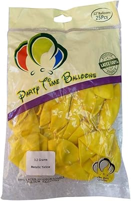 Latex Party Time 12 "yellow, 25 pieces.. DIAYTAR Nigeria: Shopping that fits your budget and your schedule.