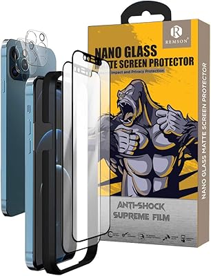 Ramson Nano Matte 4 in 1 screen protector with lens protector for iPhone 12 pro max.. Explore limitless products on DIAYTAR Nigeria — at the lowest prices.