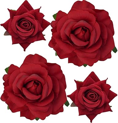 Top Bootie Floral Hair Plins, Floral Hair Pins, 4 Pieces Floral Fabric Plags Mexican For Women Girls Wedding Day Mother's Day (2 sizes).. DIAYTAR NIGERIA: Empowering Nigerians with access to affordable products and reliable 5-8 day delivery.