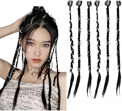 GOODERN 6 Pieces DIY braid tightness extension synthetic braid Soft hair band braided horses extension of natural synthetic pimsys simulation of hairstyle boxing mullet clip for girls female party.. DIAYTAR NIGERIA makes online shopping accessible to all with budget-friendly prices and reliable delivery.
