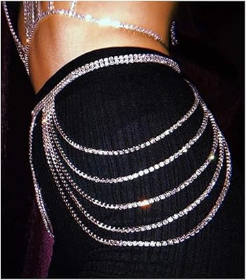 Body chains jewelry in rhinestones waist chain Crystal chains summer beach size body jewelry hip hip chain jewelry for women.. DIAYTAR NIGERIA: Bringing quality products to every Nigerian home at prices everyone can afford.