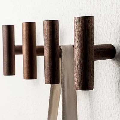 4 pieces in walnut coats, wooden organization hangers in wood, vintage single hooks, natural wooden hanger of simple design to hang hats, towels, bags, strings.. Your complete shopping solution, DIAYTAR NIGERIA offers extensive variety with budget-friendly delivery.