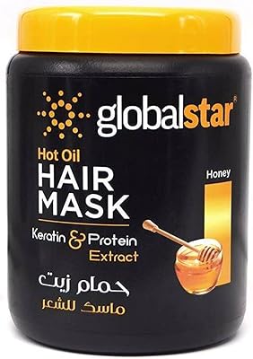 Hairdress mask with global star hot oil with keratin, honey and protein extract, 1 liter.. Your digital marketplace solution, DIAYTAR NIGERIA delivers quality and value within the week.