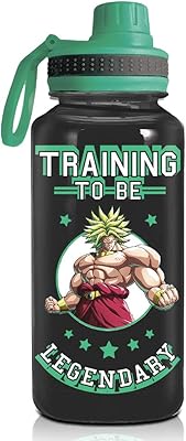 Just Funky Dragon Ball Super Saiyan Goku Water Bottle with Green Sports cover [Black 36oz] Anime plastic water bottle (official license).. DIAYTAR NIGERIA: Your trusted partner for affordable online shopping with reliable delivery timeframes.