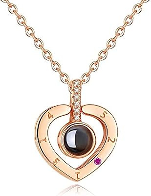 Sterling STERLING STERLING SONLING COLLION, 100 languages, I love you, creative gift, women and girls necklace, Rose gold.. DIAYTAR NIGERIA: Where value meets variety with reliable nationwide delivery in under 8 days.