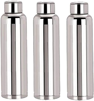 Water bottle for fridge/refrigerator/Thunder Bottle 1000 ml, set of 3 pieces, code BT018, silver, 10.2 x 3 cm.. DIAYTAR NIGERIA transforms desires into deliveries with our affordable prices and dependable shipping.