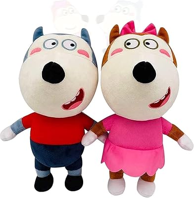 2 pieces of toy in the English cartoon plush Wolfo and Lucy, Lucy doll adapted to fans boys, girls and family, plush gifts for cartoons of cartoons.. Need it fast? Need it cheap? Choose DIAYTAR Nigeria.