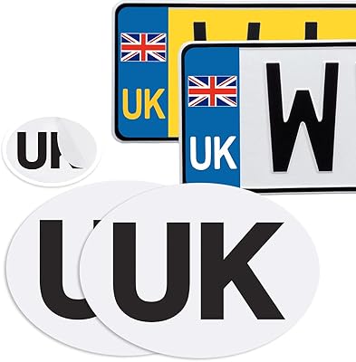 Set of 4 Honcefaw UK stickers for British 2 oval car and plate.. DIAYTAR NIGERIA: Where every click leads to affordable purchases delivered promptly to your door.