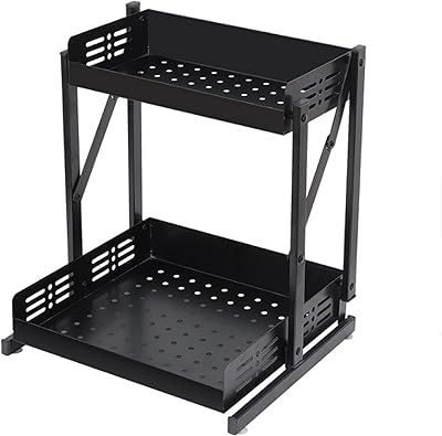 MERICA - Metal kitchen organizer, counter and shelf organizer, 2 -level spice shelf organizer, spice shelf organizer for spice boxes, sauce pots, bottles and kitchen accessories.. DIAYTAR NIGERIA: Where every click leads to affordable purchases delivered promptly to your door.