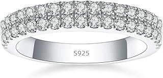 AFICON Wedding Ring For Women In Silver Sterling 925, Round, Cubic Zircony 5A, Size of Eternity 5-9.. The best online shopping experience in Nigeria — DIAYTAR delivers it all.