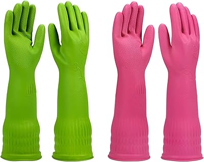 2 -room tableware gloves for kitchen, rubber cleaning gloves, reusable long tableware gloves... From Lagos to Kano, DIAYTAR Nigeria delivers across Nigeria in days.