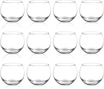 Binion 12 Pieces Photophores in transparent glass, round votive candlesticks, mini photophore for Wedding Table Centers Interior decoration.. Shop with confidence at DIAYTAR NIGERIA, enjoying competitive prices and delivery within 8 days.