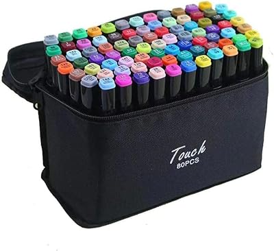 Set of alcohol markers Double Pointe of 80 colors Versatile markers for design.. Wide range, low cost, fast delivery — that’s DIAYTAR Nigeria.