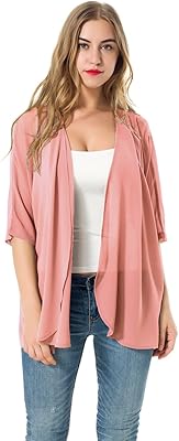Woman's open woman with long sleeves, light and comfortable, with a long line and a soft falling hem with two pockets.. Discover endless shopping possibilities at DIAYTAR NIGERIA, with budget-friendly prices and reliable delivery.
