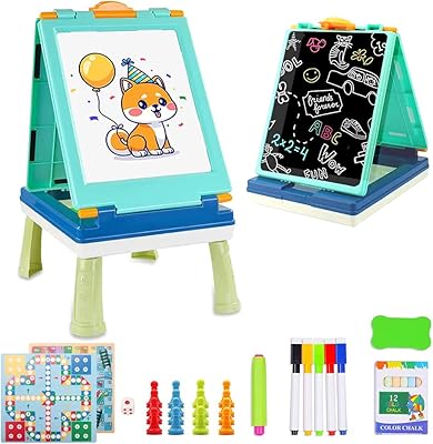 Table bridal 5 in 1 for children with black panel and letters portable magnetic whiteboard, portable art bridge for toddlers.. Experience the convenience of boundless shopping with DIAYTAR NIGERIA's affordable platform and quick shipping.