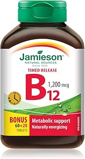 Jamieson Vitamin B12 (Cobalamine) 1200 mcg, prolonged release, 180 tablets.. Why shop anywhere else? DIAYTAR Nigeria has it all and delivers fast.