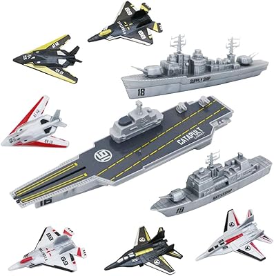 A aircraft carrier of the Diao military navy with a reduced plane model, battleship and supply ship included.. DIAYTAR NIGERIA brings affordable shopping to your fingertips with reliable delivery in less than 8 days.