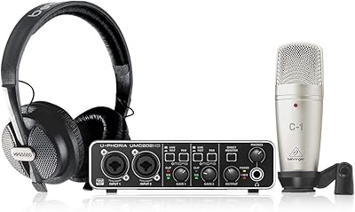 Behringer U-Furia Studio Pro Complete recording set with high resolution USB audio interface, capacitor microphone, headphones and more.. DIAYTAR NIGERIA: Redefining e-commerce with affordable prices and reliable nationwide shipping.