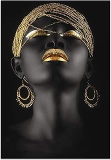 Yakdon wall painting, wall art on canvas with an original design of beautiful earrings and black gold collar on canvas without frame (50 x 70 cm).. DIAYTAR NIGERIA delivers affordability and convenience to your doorstep within 8 days of purchase.