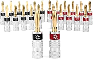 Sewell Silverback banana cards, double-locking speaker connector in 24 carat gold, 12 pairs.. DIAYTAR NIGERIA: Bringing quality products to your doorstep at prices that won't break the bank.