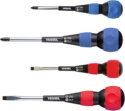 Game of 4 screwdrivers with spherical handle Vesel n ° 2204cs.. DIAYTAR NIGERIA revolutionizes online shopping with competitive prices and reliable 5-8 day delivery.
