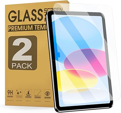 Zenreich [Pack of 2] screen protector for iPad 10.9 inch 10th generation 2022 A2696/A2757/A2777, Wallpaper in tempered glass for iPad 10th generation, Glass of Hardness Glass 9h without bubbles/Adjustment with shell.. DIAYTAR NIGERIA redefines convenience with our vast product selection and swift nationwide delivery.