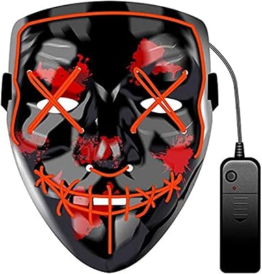 Another scary dance mask, night fortress for Halloween and party, LED light, Red.. Discover a new way to shop with DIAYTAR NIGERIA's comprehensive marketplace and quick delivery options.