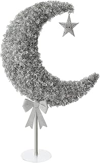 Moon -shaped silver shaft - 3 feet for the decoration of the house during Ramadan and Eid.. DIAYTAR NIGERIA transforms desires into deliveries with our affordable prices and dependable shipping.