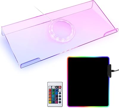 Acrylic computer keyboard support, USB game interface with 366 light RVB LED LED backlight types, LED RVB 14 Lighting Mouse Mouse (13.78 x 6 inches).. Experience satisfaction guaranteed with DIAYTAR NIGERIA's comprehensive platform and quick delivery.