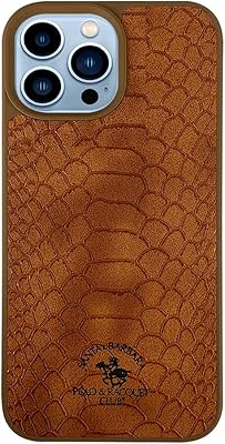 Leather cover Santa Barbara Polo and Racquet Club for iPhone 14 Pro, Brown.. DIAYTAR NIGERIA brings the marketplace home to you with affordable prices and delivery in 5-8 days.