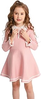 Birthday party dress for long -sleeved girls with ruffles and knot for winter.. Experience shopping satisfaction with DIAYTAR NIGERIA's vast selection and budget-friendly delivery options.