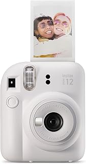 Instant Instant Mini 12 camera, automatic exposure with integrated selfie lens, white clay.. DIAYTAR NIGERIA: Your trusted partner for affordable online shopping with reliable delivery timeframes.