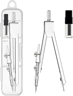 Metal compass set for student for geometry with additional pencil refills, mathematical compass, compass design tool, student compass, school supplies, office and wood work (2).. From fashion to electronics, DIAYTAR Nigeria brings it all to your doorstep — fast, easy, and affordable.