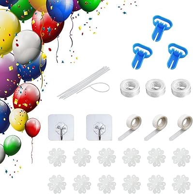 Y & L Kit of 31 strips of balloons for arch for arch, strip of balloon ribbon of 50 feet, 300 glue points, 3 fixing tools, 2 hooks, 10 zipped ties, 10 flower clamps for birthdays, events and parties, DIY decoration supplies... DIAYTAR NIGERIA: Making quality products accessible to all Nigerians at affordable prices.