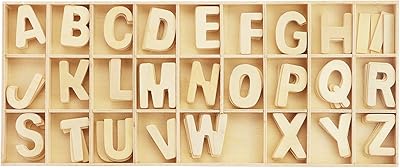 Neob 130 pieces of nested wooden letters with wooden storage tray, letters of the alphabet in unfinished natural wood for children, educational gift, interior decoration.. DIAYTAR NIGERIA: Bringing affordable shopping solutions with a diverse product catalog delivered nationwide.