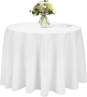 90 -inch medla round table round table: white round tablecloth in polyester for birthday and wedding party.. Your favorite brands are just a click away on DIAYTAR Nigeria.
